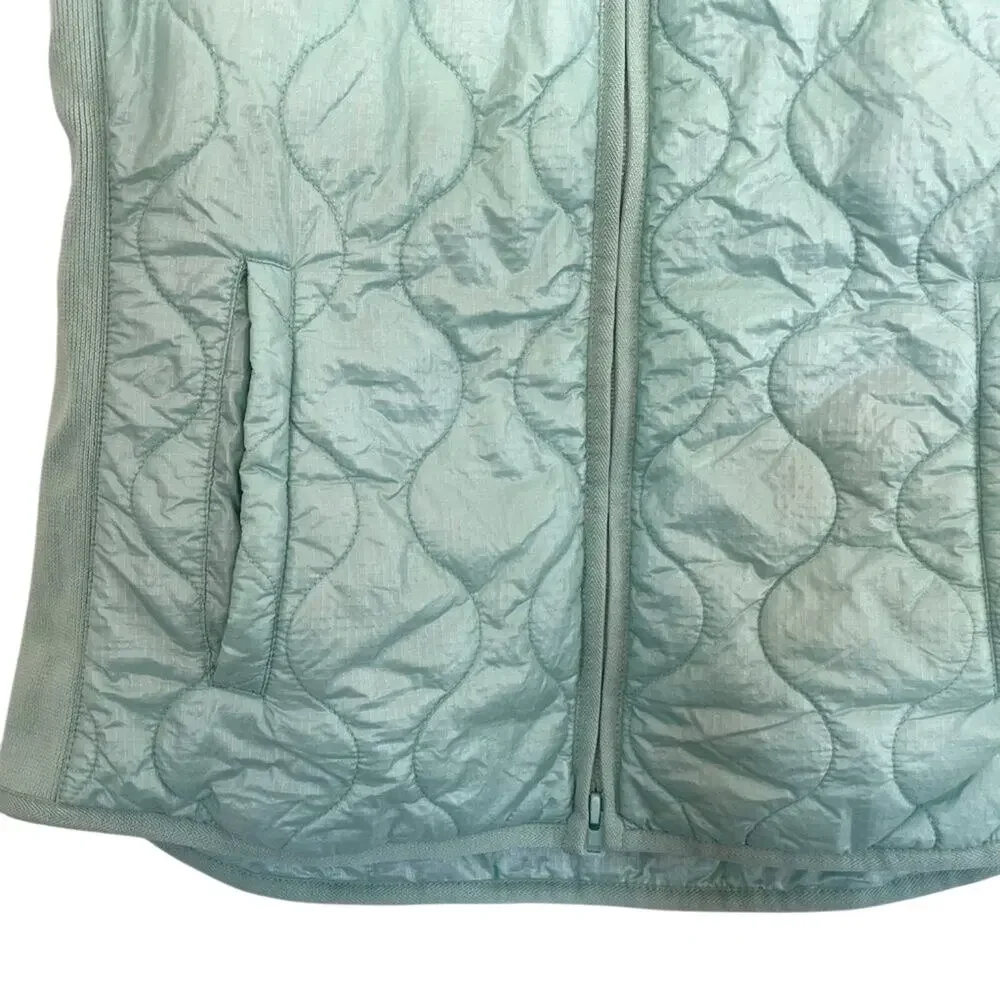 J. Crew Lightweight Mint Green Quilted Outdoor Puffer Vest, Athleisure, S